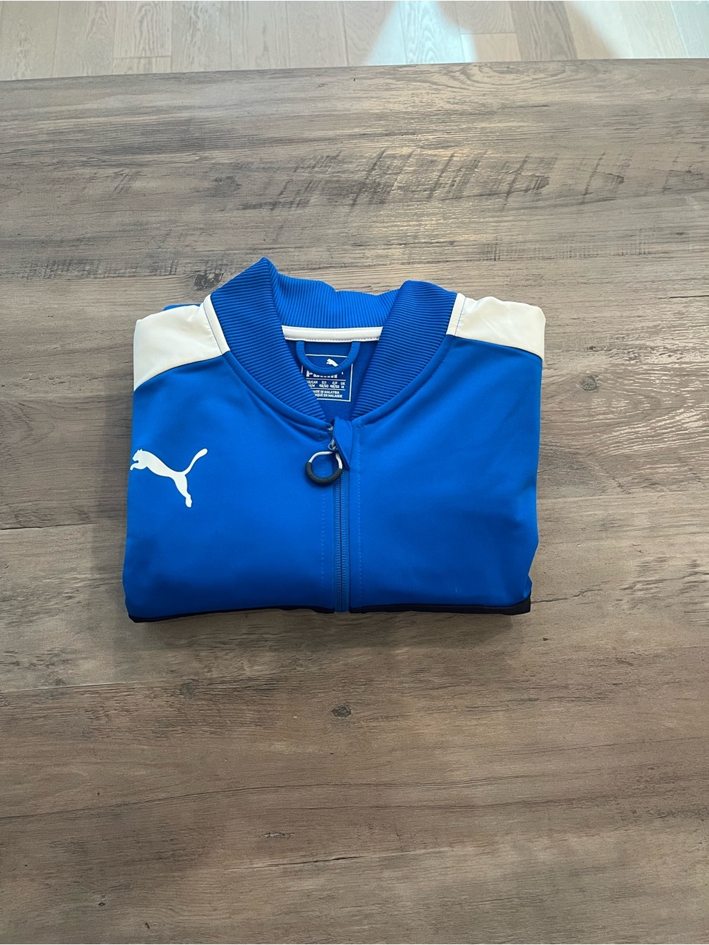 Puma Men’s Royal Blue Bomber Jacket with White Accents